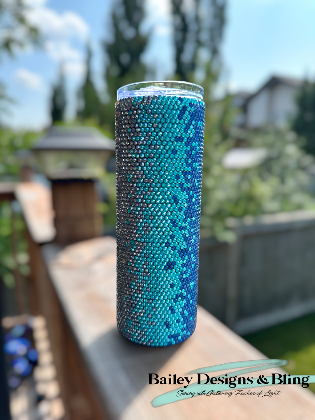 Vertical Ombre Rhinestone Tumbler Template – SS16 Honeycomb Pattern for 20oz Skinny Straight Tumblers