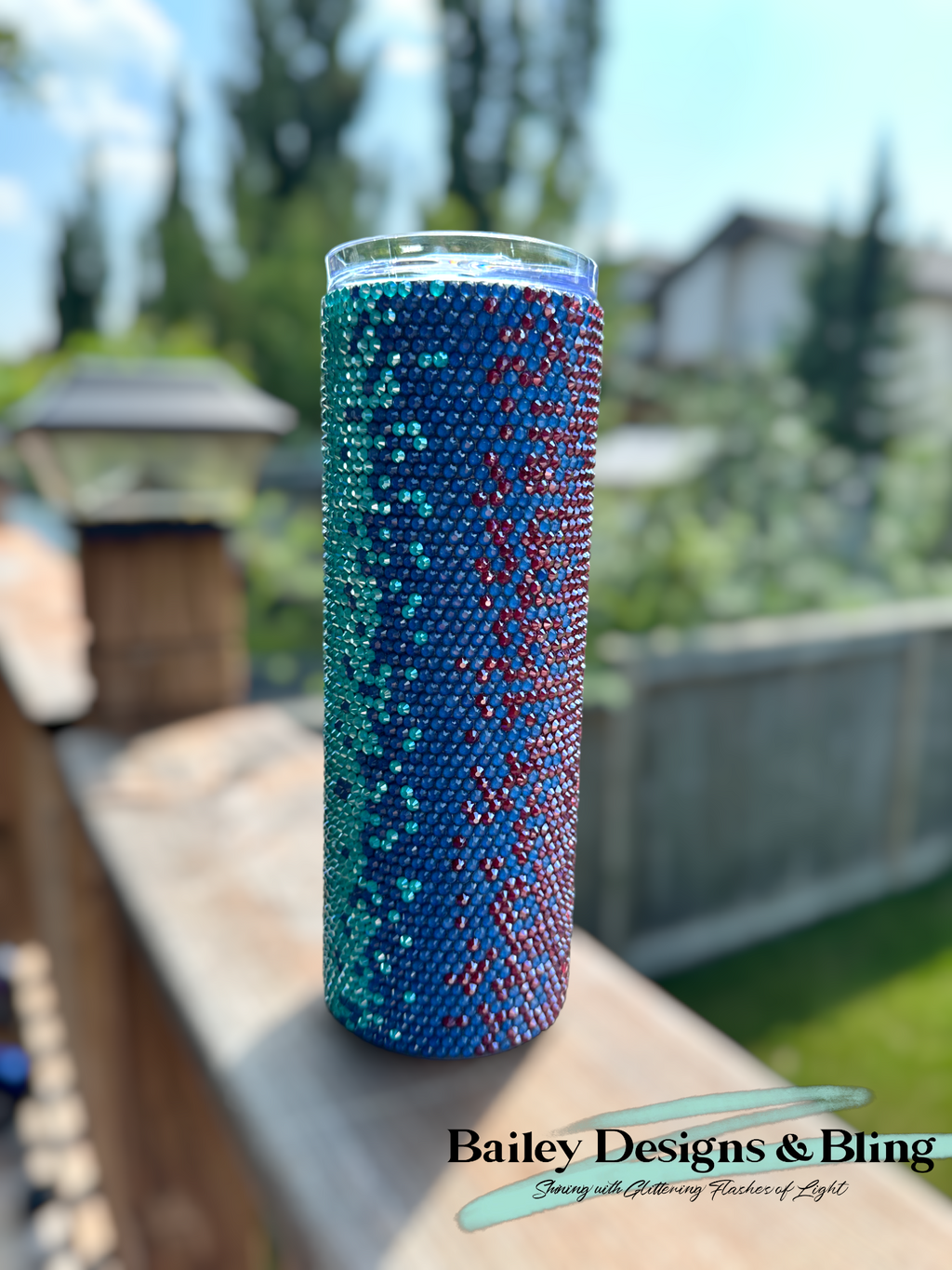 Vertical Ombre Rhinestone Tumbler Template – SS16 Honeycomb Pattern for 20oz Skinny Straight Tumblers