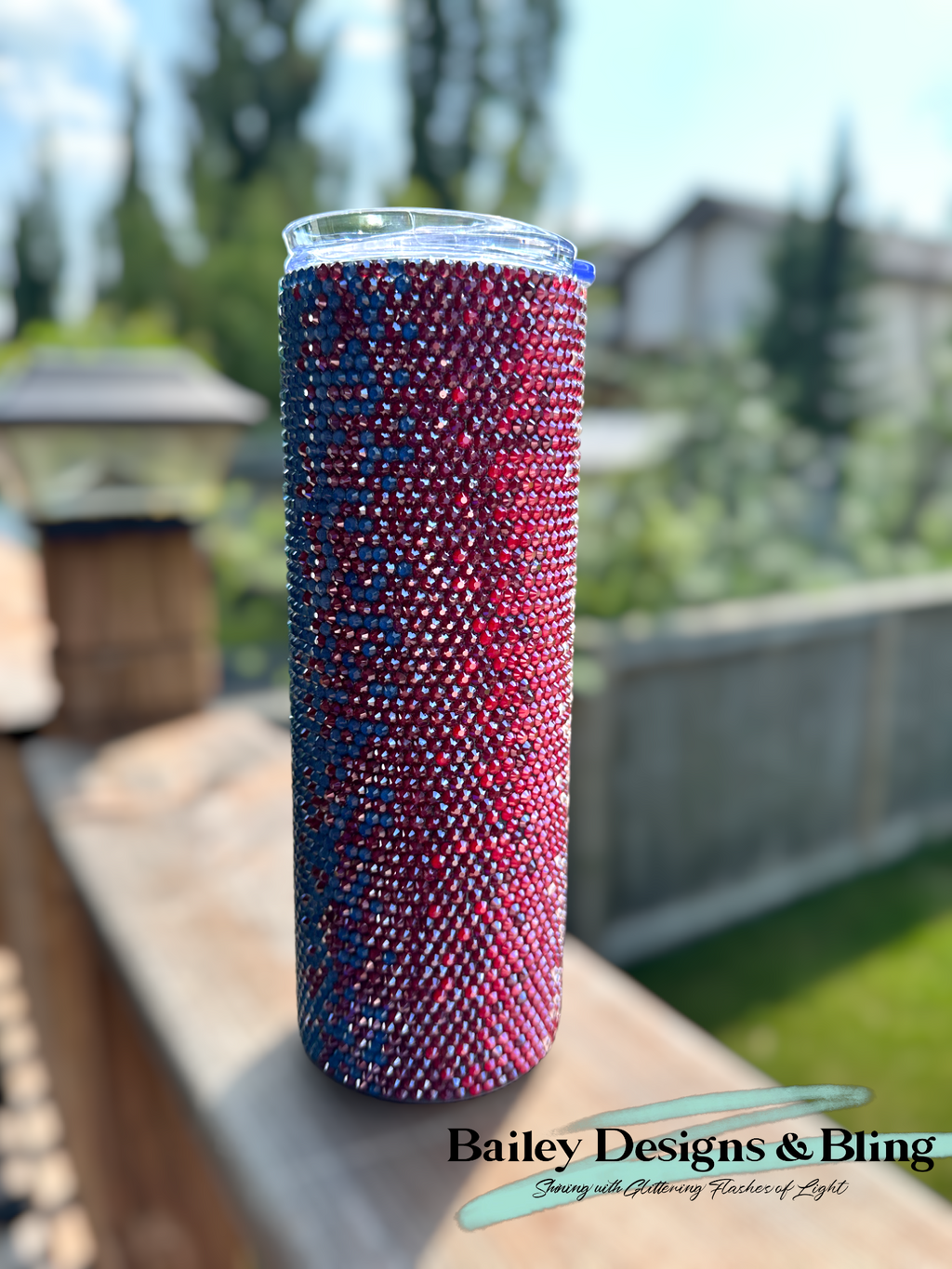 Vertical Ombre Rhinestone Tumbler Template – SS16 Honeycomb Pattern for 20oz Skinny Straight Tumblers