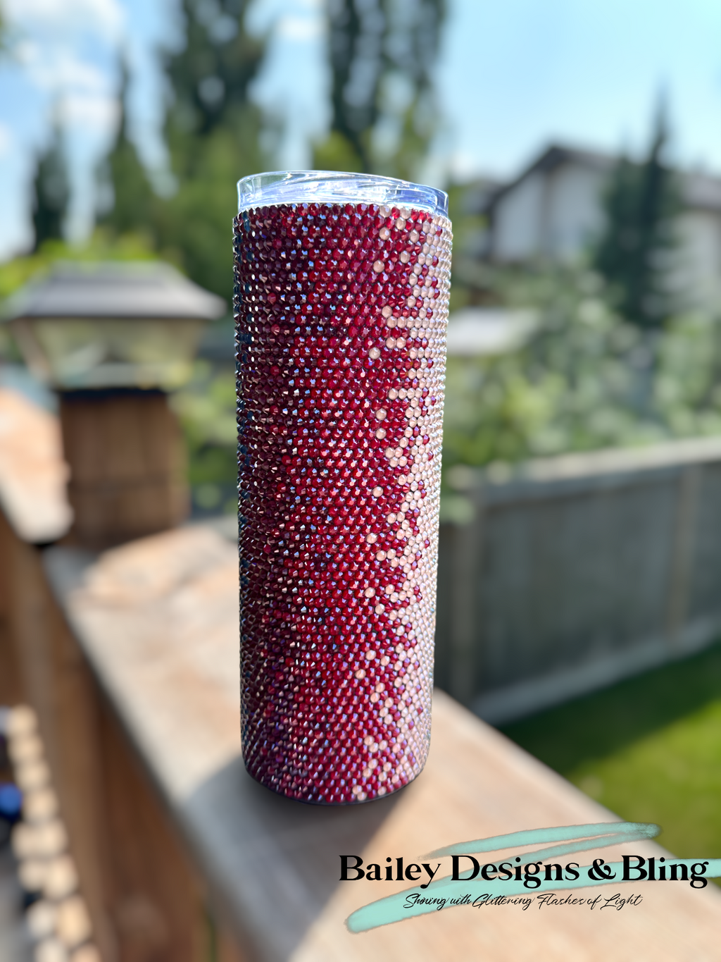 Vertical Ombre Rhinestone Tumbler Template – SS16 Honeycomb Pattern for 20oz Skinny Straight Tumblers