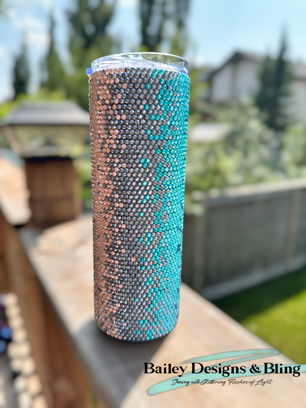 Vertical Ombre Rhinestone Tumbler Template – SS16 Honeycomb Pattern for 20oz Skinny Straight Tumblers