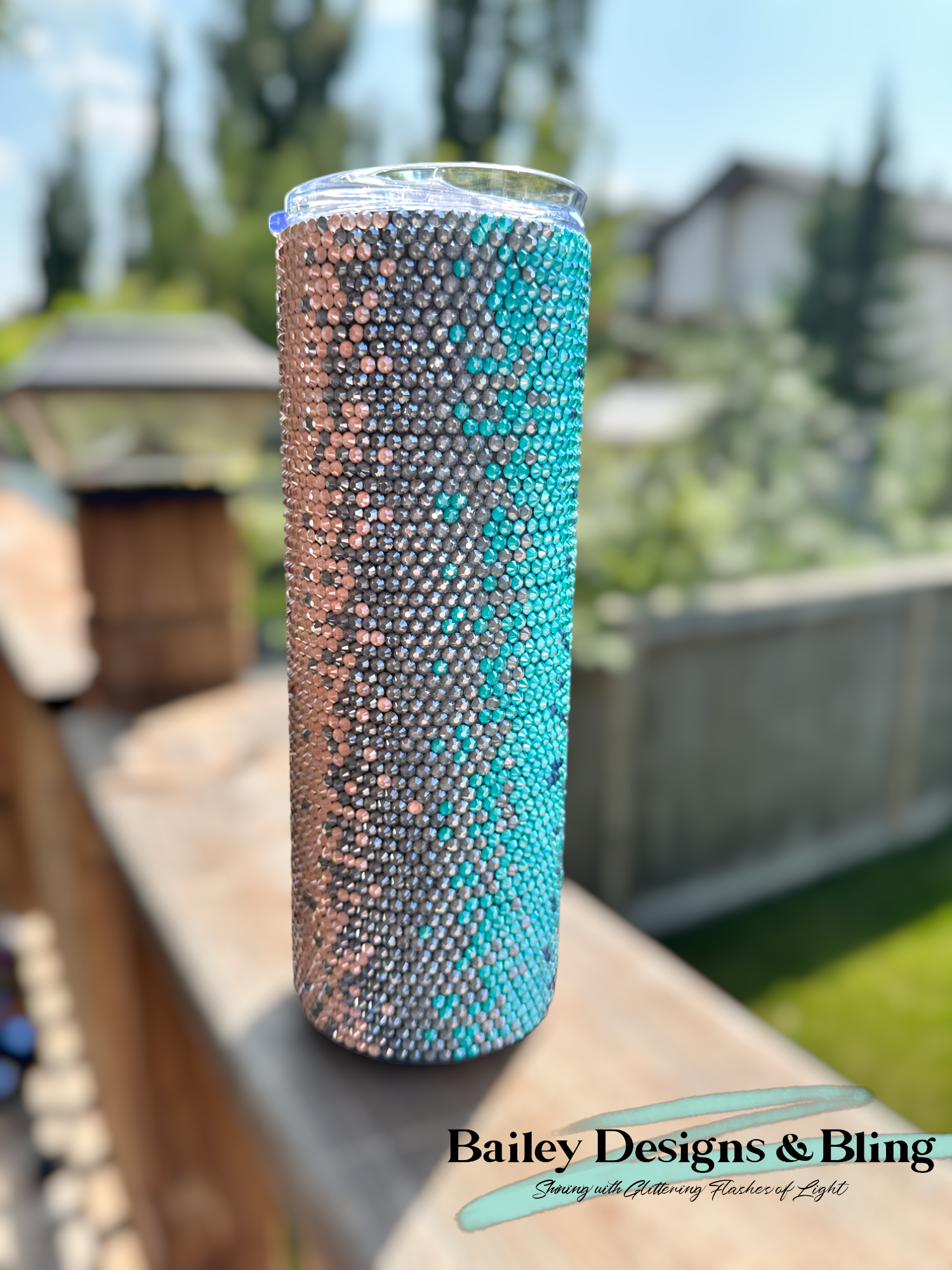 Vertical Ombre Rhinestone Tumbler Template – SS16 Honeycomb Pattern for 20oz Skinny Straight Tumblers