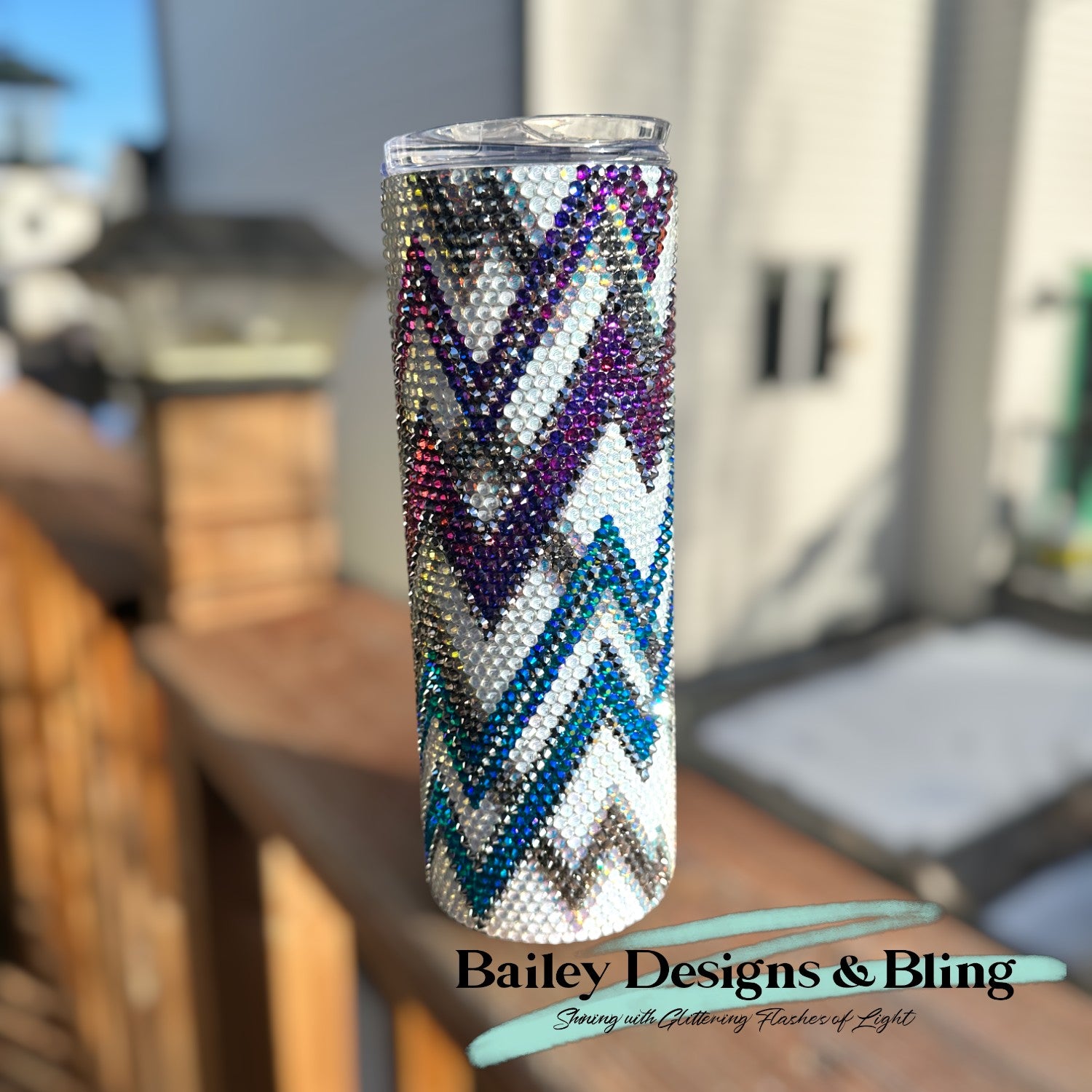 Lightning Strikes Rhinestone Tumbler Template – SS16 Honeycomb Pattern for 20oz Skinny Straight Tumblers