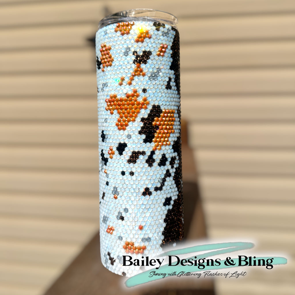 Texas Longhorn Rhinestone Tumbler Template – SS16 Honeycomb Pattern for 20oz Skinny Straight Tumblers