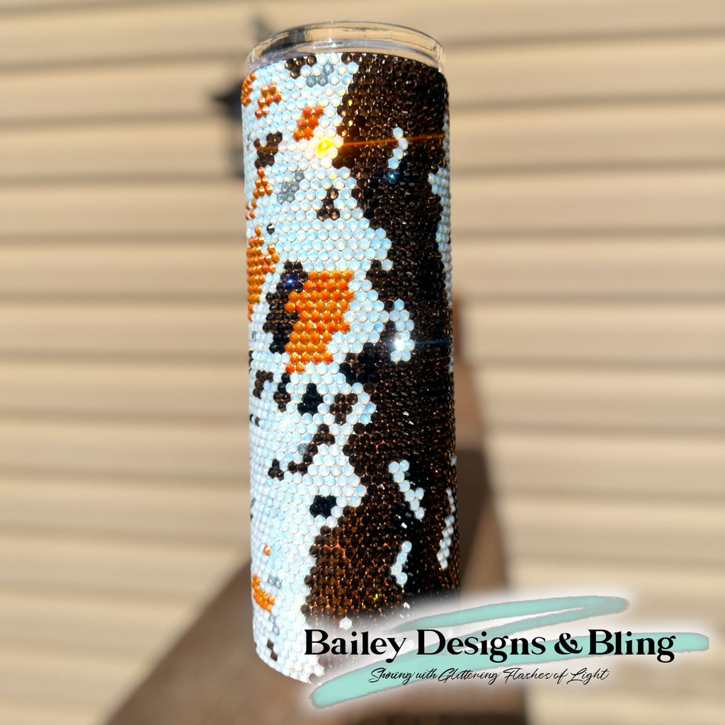 Texas Longhorn Rhinestone Tumbler Template – SS16 Honeycomb Pattern for 20oz Skinny Straight Tumblers