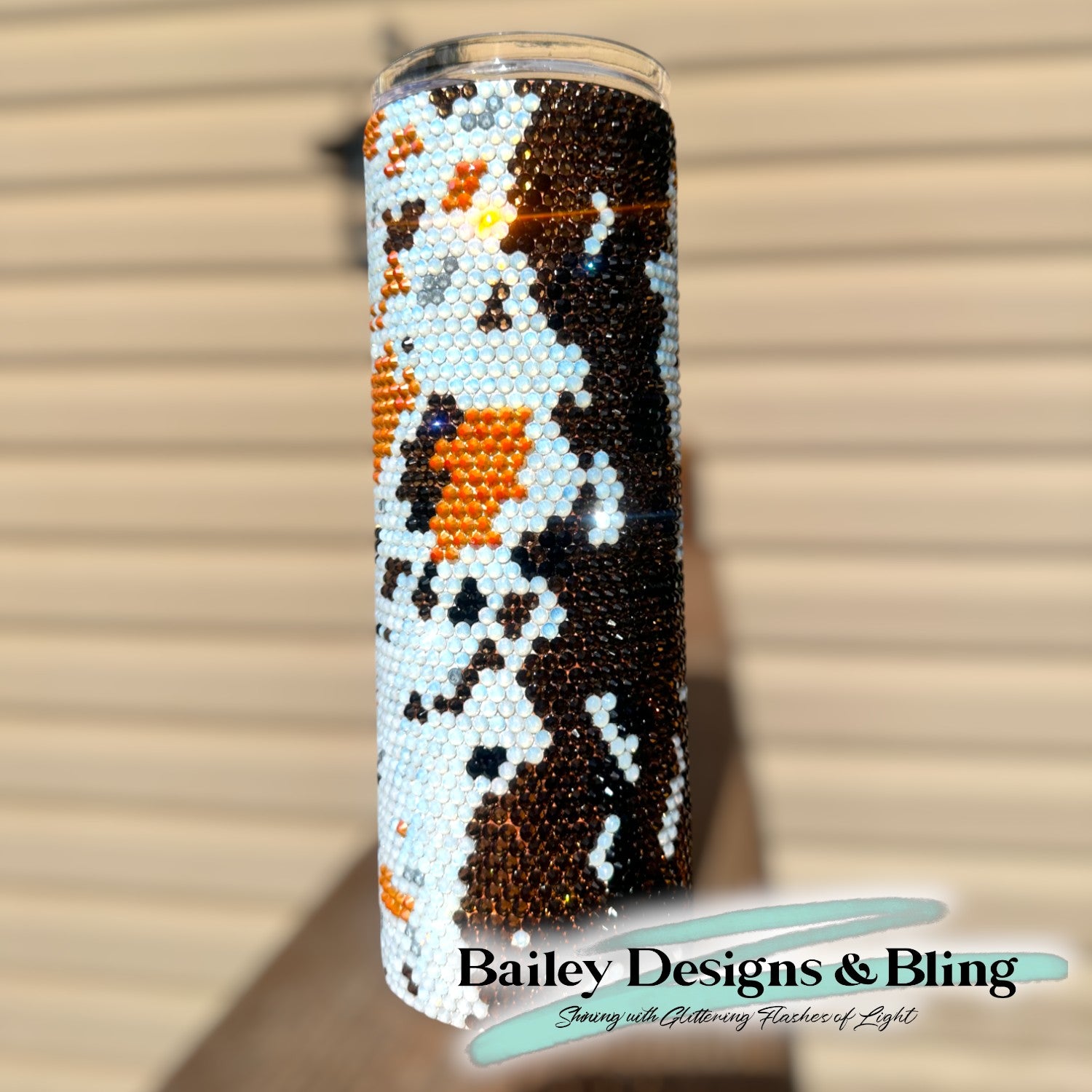 Texas Longhorn Rhinestone Tumbler Template – SS16 Honeycomb Pattern for 20oz Skinny Straight Tumblers
