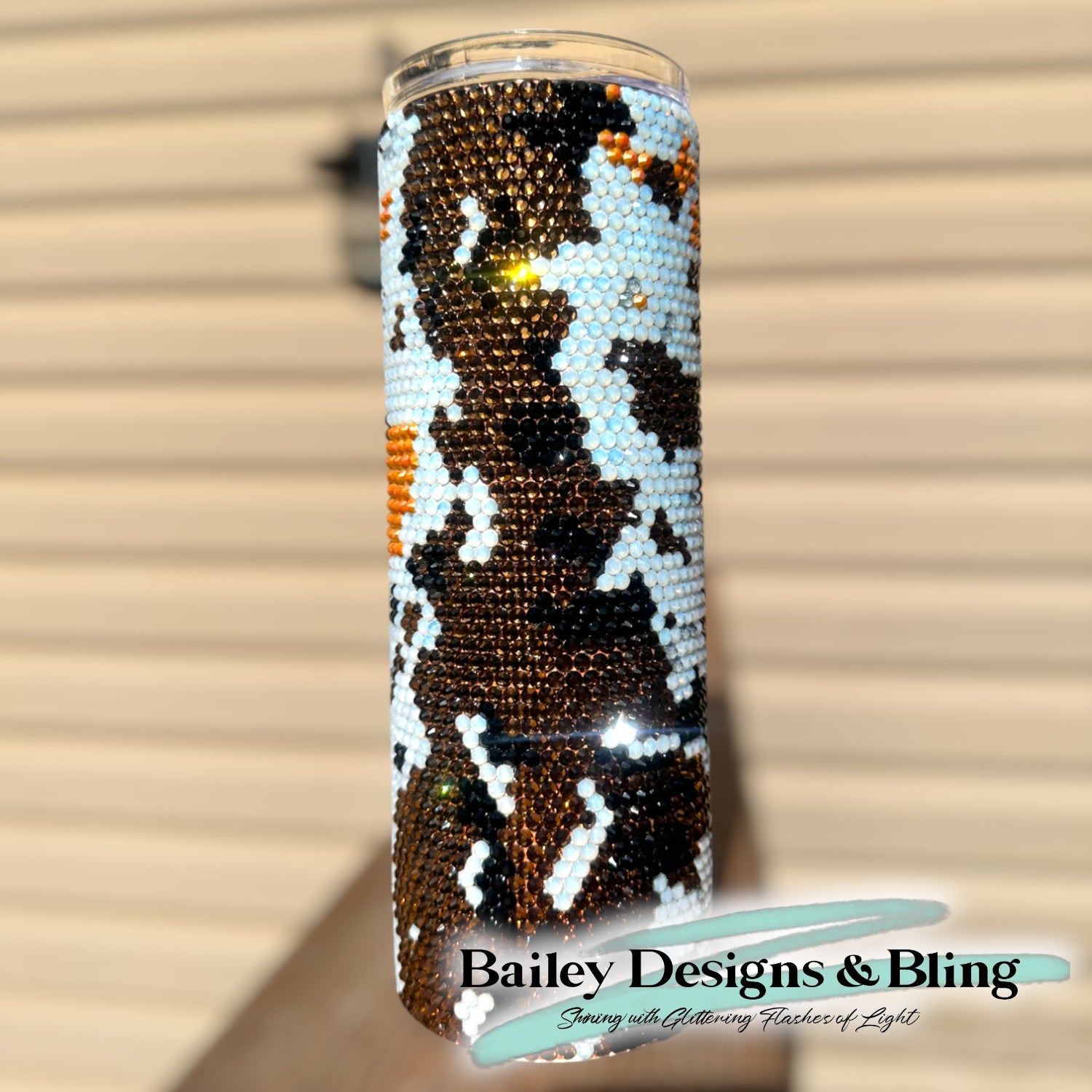Texas Longhorn Rhinestone Tumbler Template – SS16 Honeycomb Pattern for 20oz Skinny Straight Tumblers