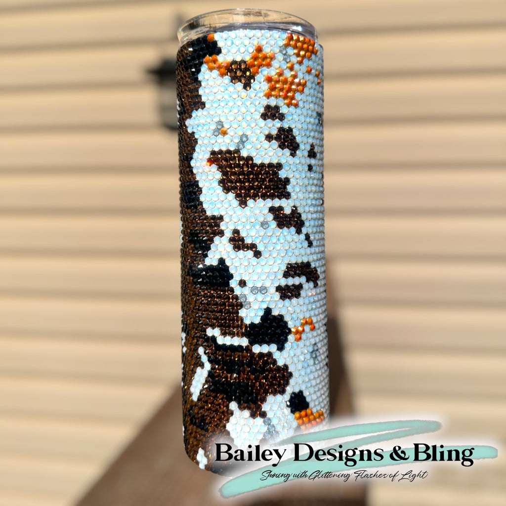 Texas Longhorn Rhinestone Tumbler Template – SS16 Honeycomb Pattern for 20oz Skinny Straight Tumblers