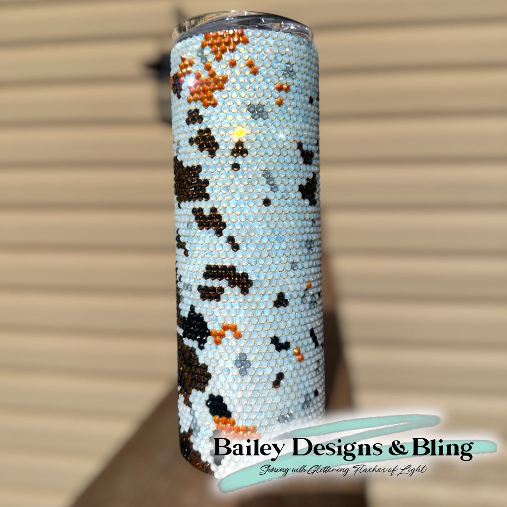 Texas Longhorn Rhinestone Tumbler Template – SS16 Honeycomb Pattern for 20oz Skinny Straight Tumblers
