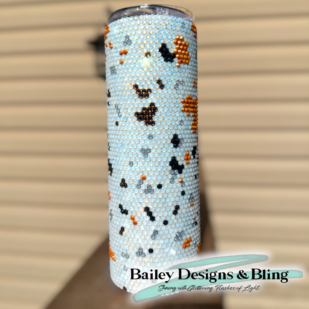Texas Longhorn Rhinestone Tumbler Template – SS16 Honeycomb Pattern for 20oz Skinny Straight Tumblers