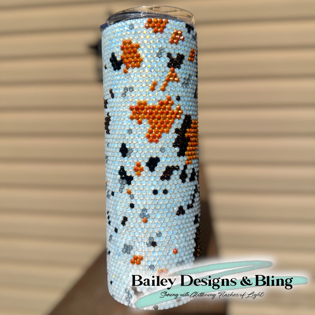 Texas Longhorn Rhinestone Tumbler Template – SS16 Honeycomb Pattern for 20oz Skinny Straight Tumblers