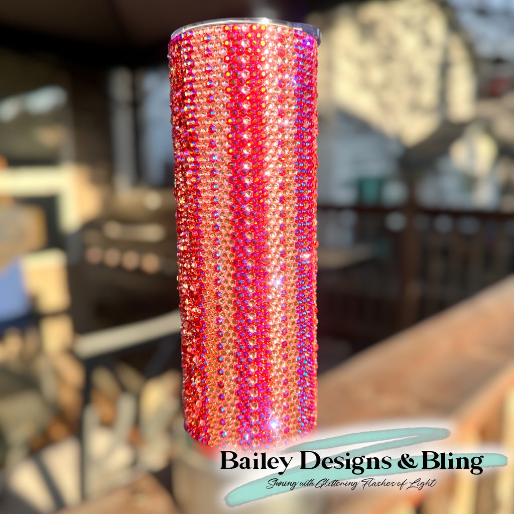 Better Together Rhinestone Tumbler Template – SS16 Honeycomb & Scatter Pattern for 20oz Skinny Straight Tumblers