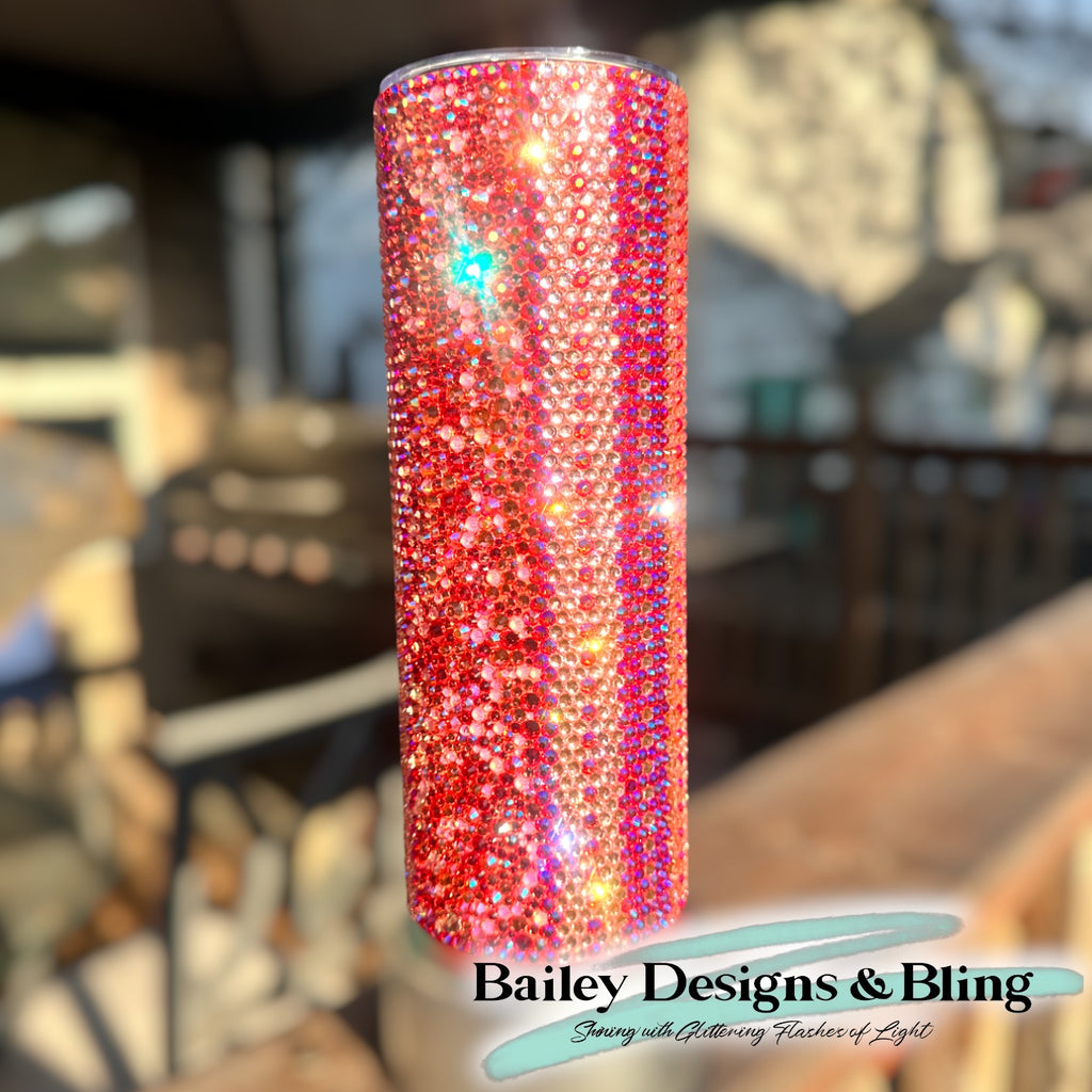 Better Together Rhinestone Tumbler Template – SS16 Honeycomb & Scatter Pattern for 20oz Skinny Straight Tumblers