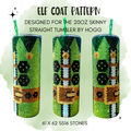 Elf Coat Rhinestone Tumbler Template – SS16 Honeycomb Pattern for 20oz Skinny Straight Tumblers