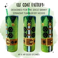 Elf Coat Rhinestone Tumbler Template – SS20 Honeycomb Pattern for 20oz Skinny Straight Tumblers