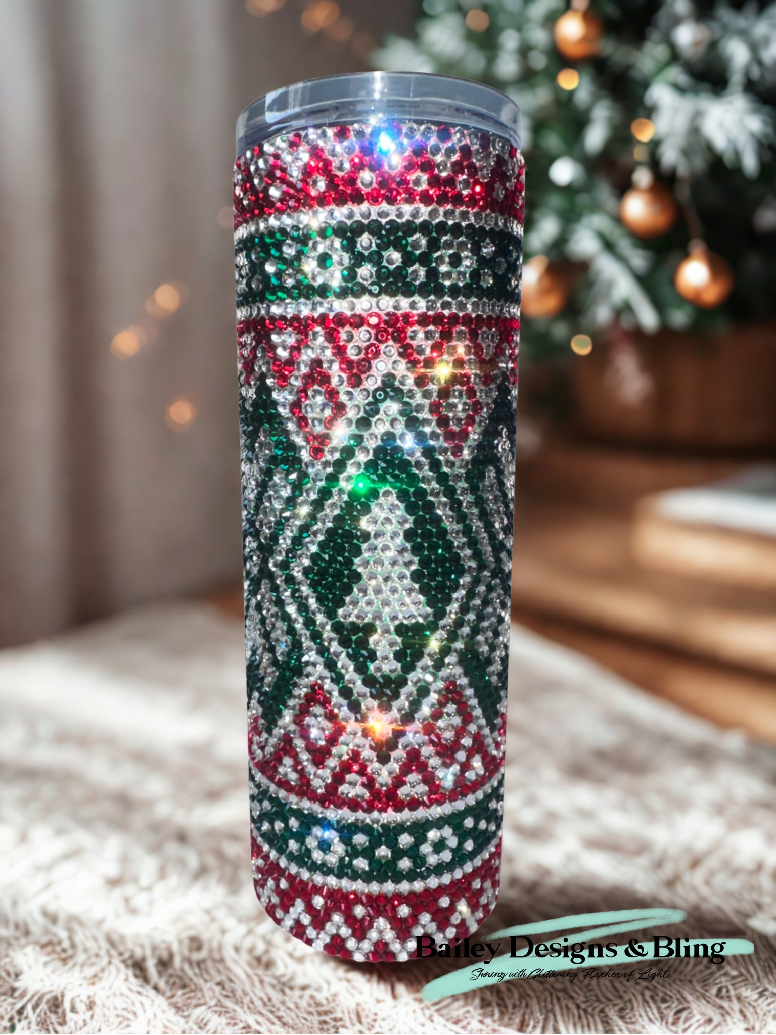 Holiday Heirloom Rhinestone Tumbler Template – SS16 Honeycomb Pattern for 20oz Skinny Straight Tumblers