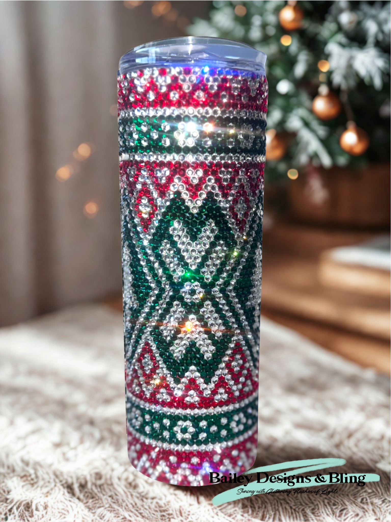 Holiday Heirloom Rhinestone Tumbler Template – SS16 Honeycomb Pattern for 20oz Skinny Straight Tumblers