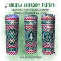 Holiday Heirloom Rhinestone Tumbler Template – SS16 Honeycomb Pattern for 20oz Skinny Straight Tumblers