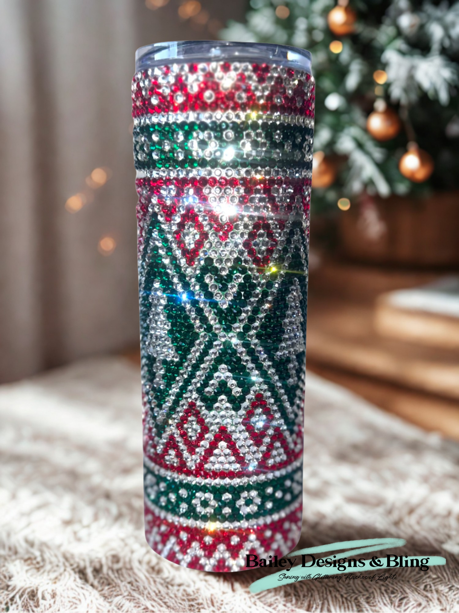 Holiday Heirloom Rhinestone Tumbler Template – SS16 Honeycomb Pattern for 20oz Skinny Straight Tumblers