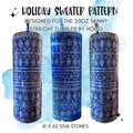 Holiday Sweater Rhinestone Tumbler Template – SS16 Honeycomb Pattern for 20oz Skinny Straight Tumblers