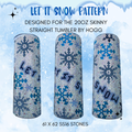 Let It Snow Rhinestone Tumbler Template – SS16 Honeycomb Pattern for 20oz Skinny Straight Tumblers