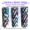 Lightning Strikes Rhinestone Tumbler Template – SS16 Honeycomb Pattern for 20oz Skinny Straight Tumblers
