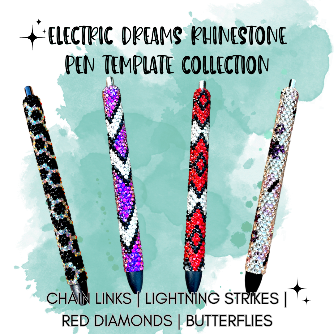 Electric Dreams Rhinestone Pen Template Collection – InkJoy Gel Pens – SS10