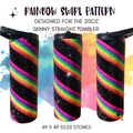Rainbow Swirl Rhinestone Tumbler Template – SS20 Honeycomb Pattern for 20oz Skinny Straight Tumblers
