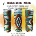 Southwestern Rhinestone Tumbler Template – SS16 Honeycomb Pattern for 20oz Skinny Straight Tumblers