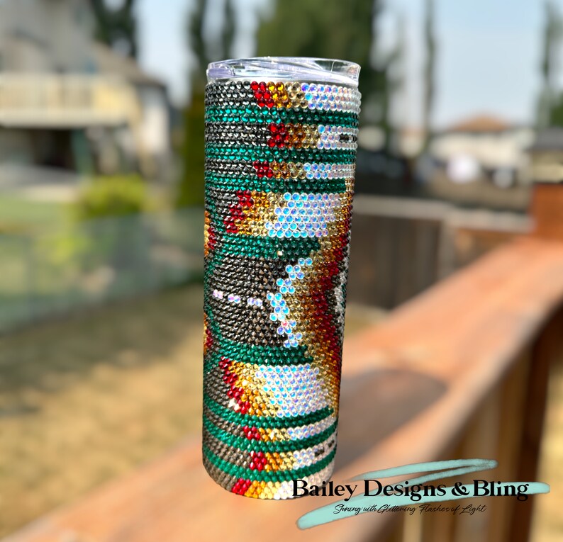 Southwestern Rhinestone Tumbler Template – SS16 Honeycomb Pattern for 30oz Skinny Straight Tumblers