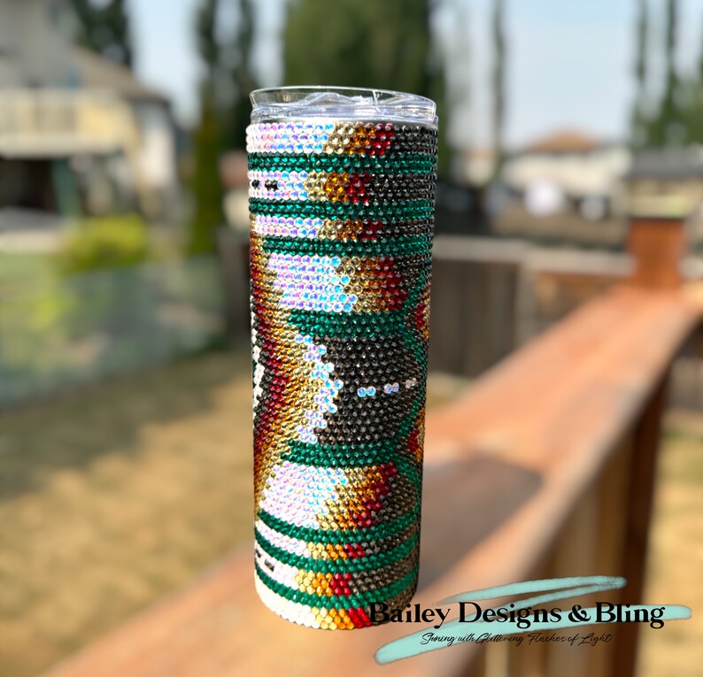 Southwestern Rhinestone Tumbler Template – SS16 Honeycomb Pattern for 30oz Skinny Straight Tumblers